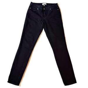 Paige Skinny Jeans Size 30 Black Verdugo Mid Rise Dark Wash Stretch Denim